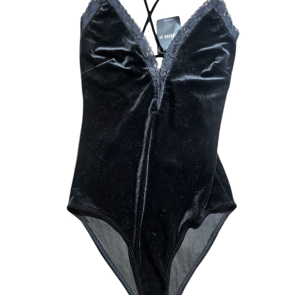 Black Velvet Chemise with Plunging V-Neckline